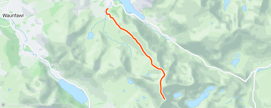 Mapa da atividade, Snowdon hike w/Nat