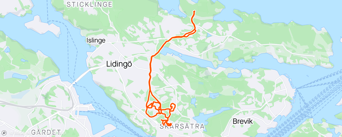 Map of the activity, Sprint intervals