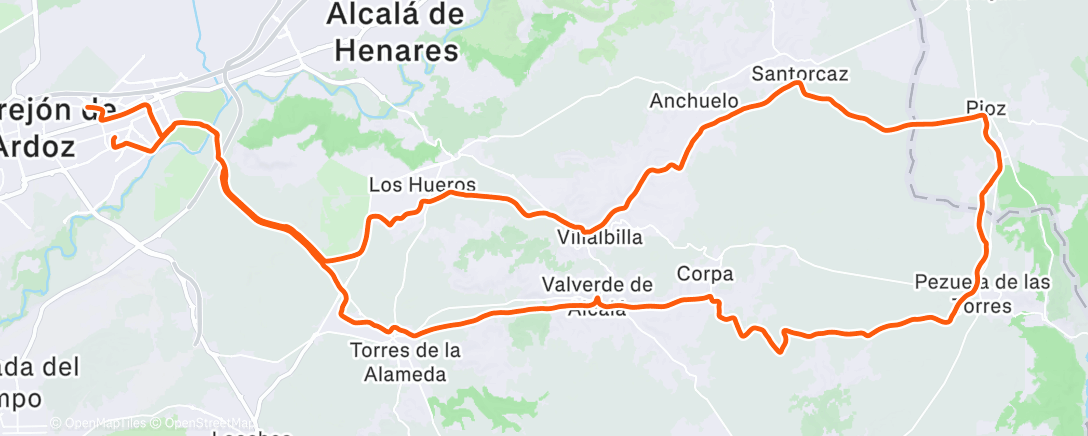 Map of the activity, Bicicleta eléctrica matutina