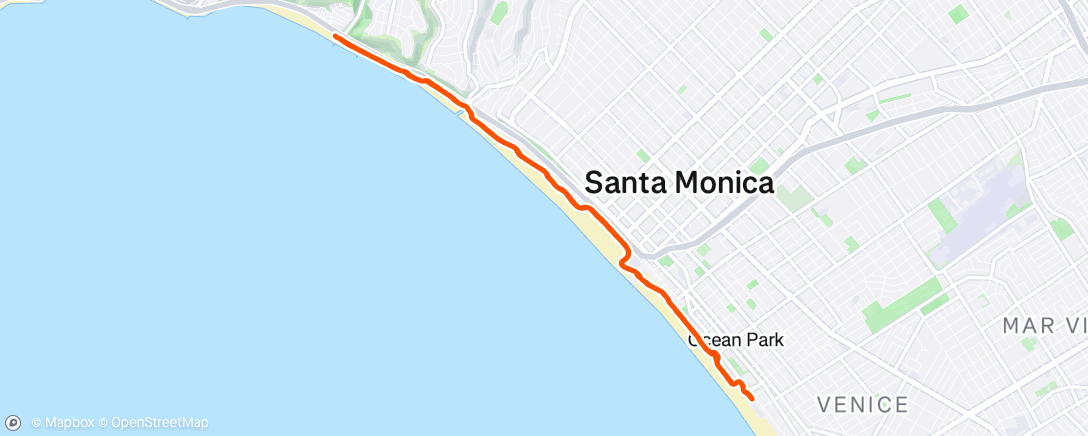 Map of the activity, Morning Run