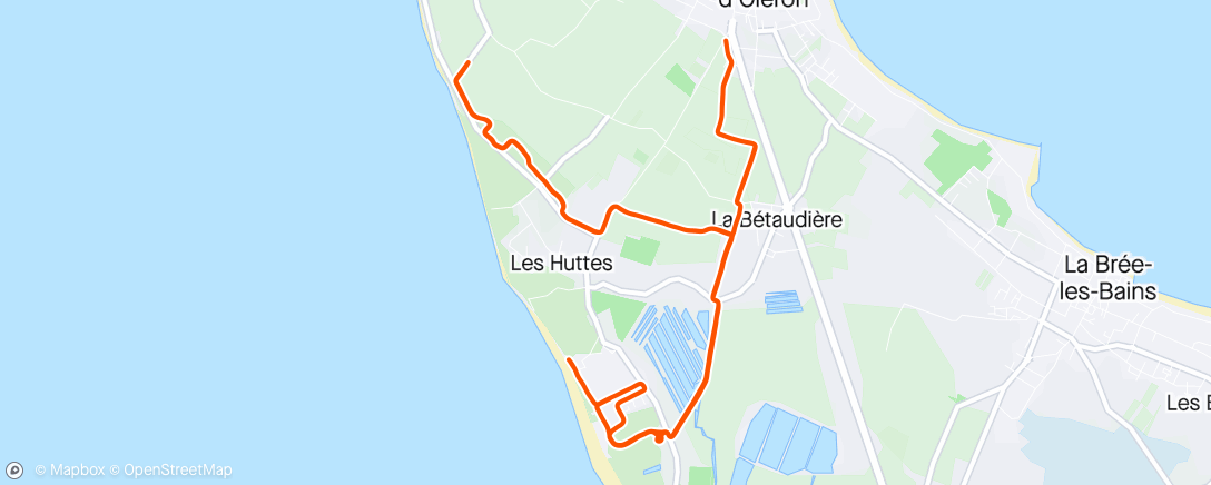 Mapa da atividade, Course à pied dans l'après-midi