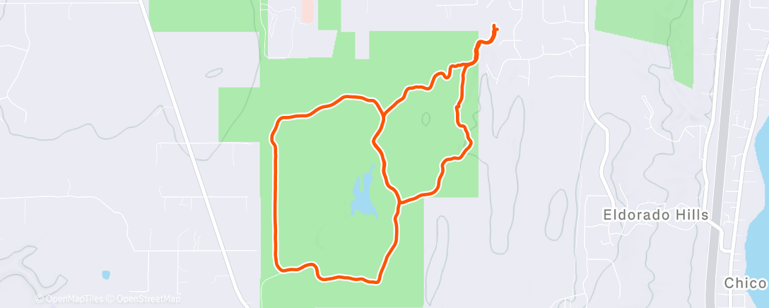 Map of the activity, Afternoon Trail Run
