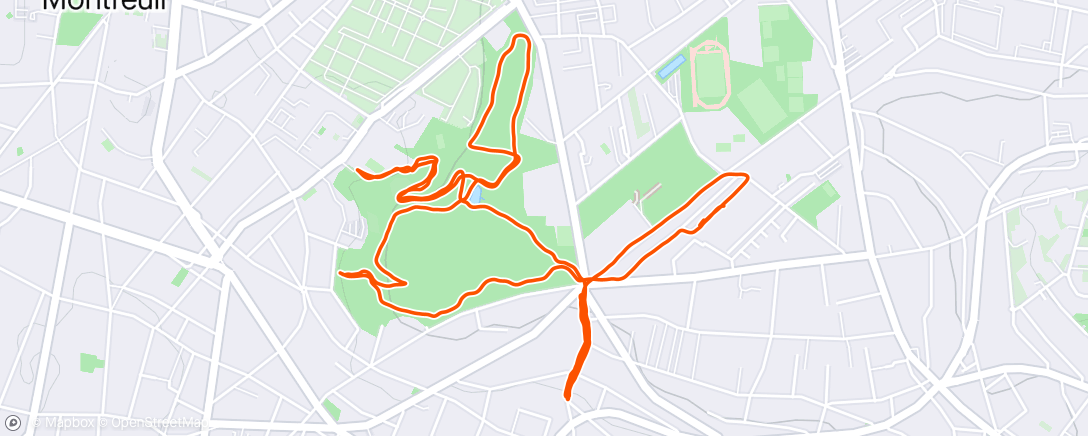 Map of the activity, Morning Run