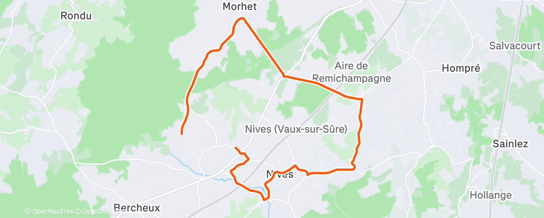 Map of the activity, Morning Ride
