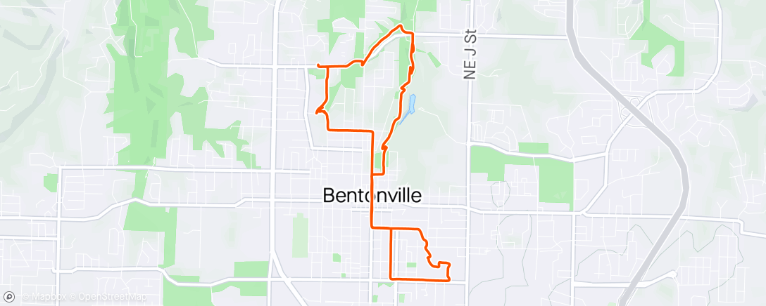 Map of the activity, Last ride in b'ville