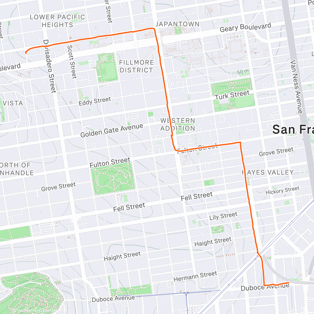 Map of the activity, Morning Ride