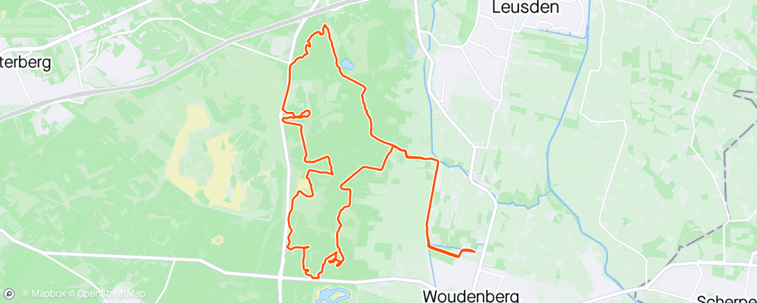 Map of the activity, Middagrit op mountainbike