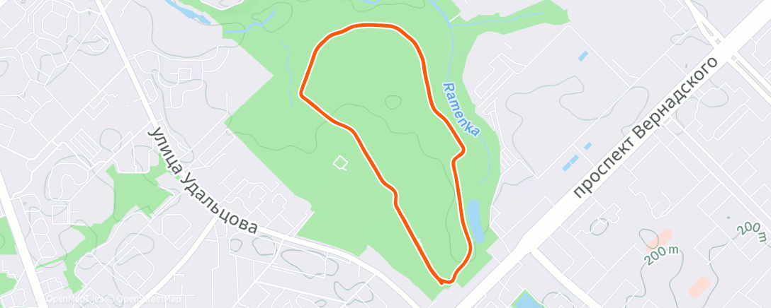 Карта физической активности (5 Вёрст Проспект Вернадсккого)