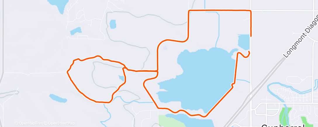 Map of the activity, Longer easy run