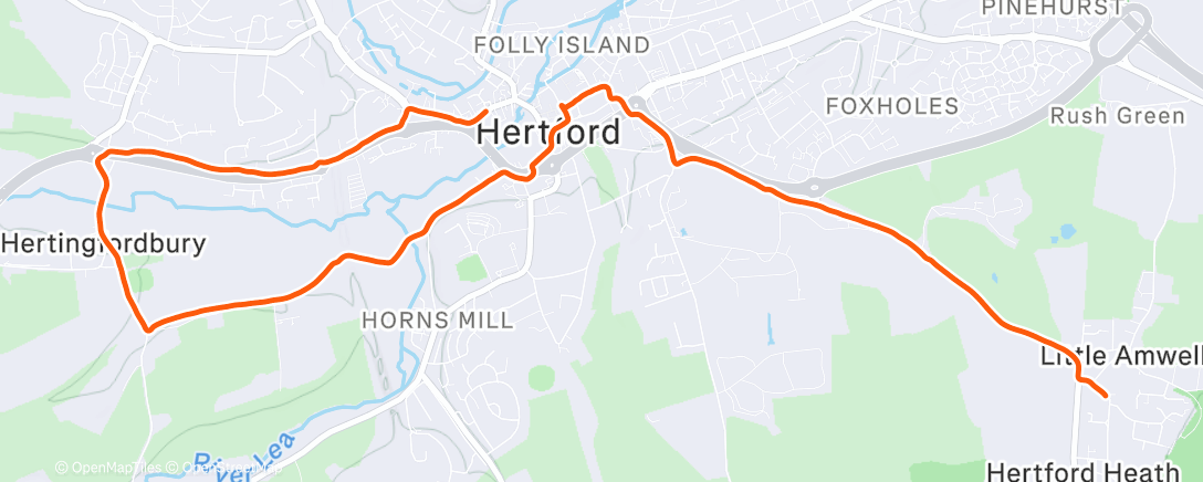 Map of the activity, First run since being ill 🤧 Still not 100% yet.