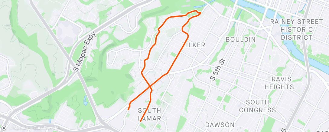 Map of the activity, Morning Run