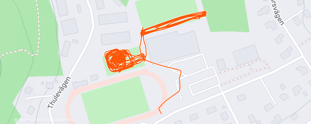 Map of the activity, Lunch Run