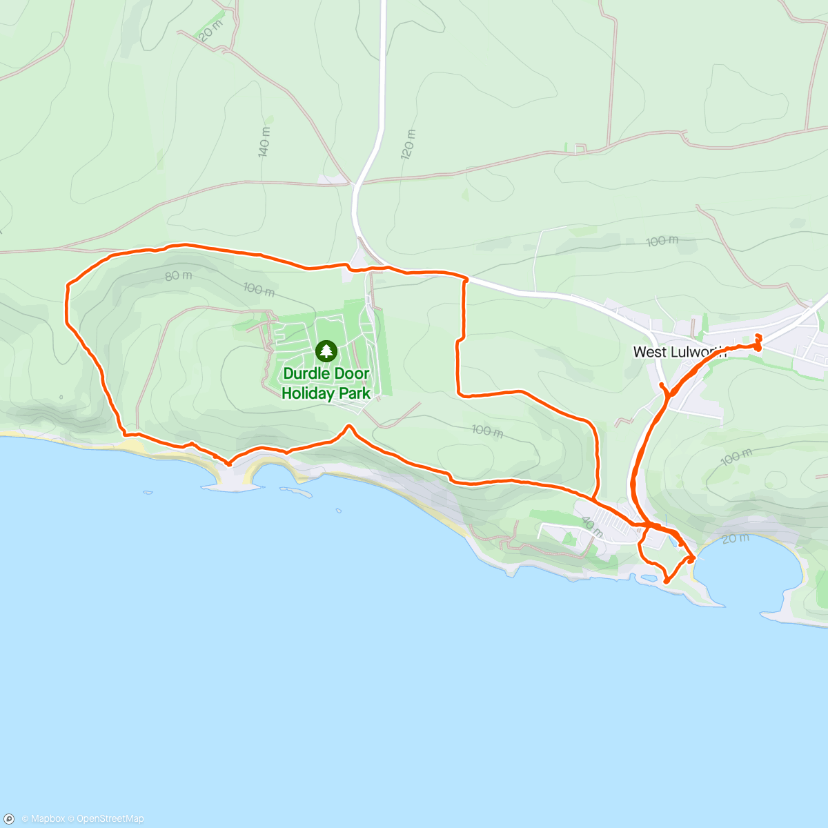 Karte der Aktivität „Hike Lulworth Cove, Stair Hole, Durdle Door.”