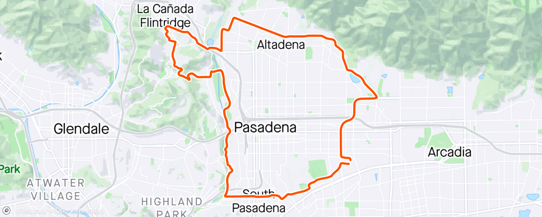 Map of the activity, Pasadena Day 2