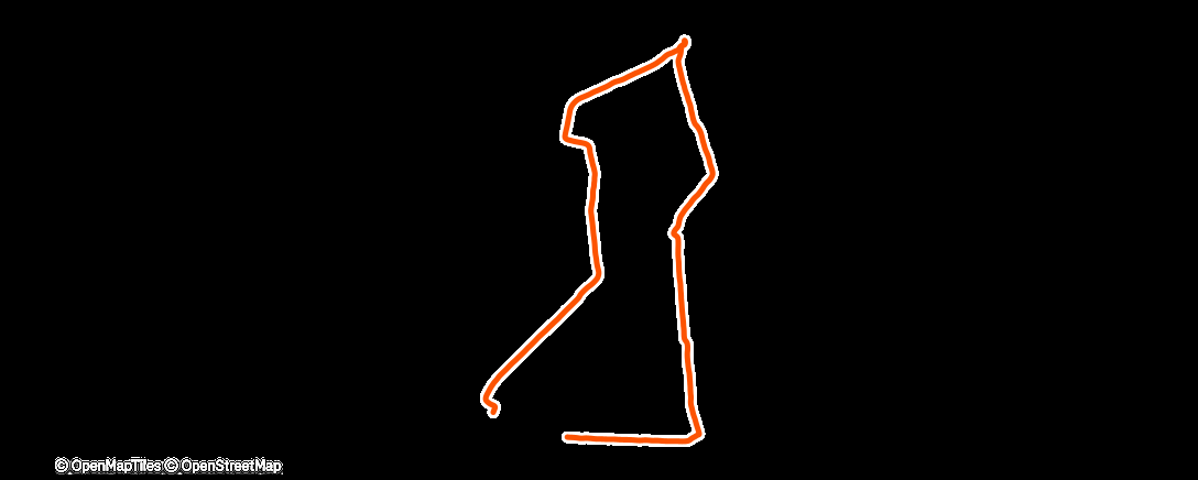 Map of the activity, Lauf am Nachmittag