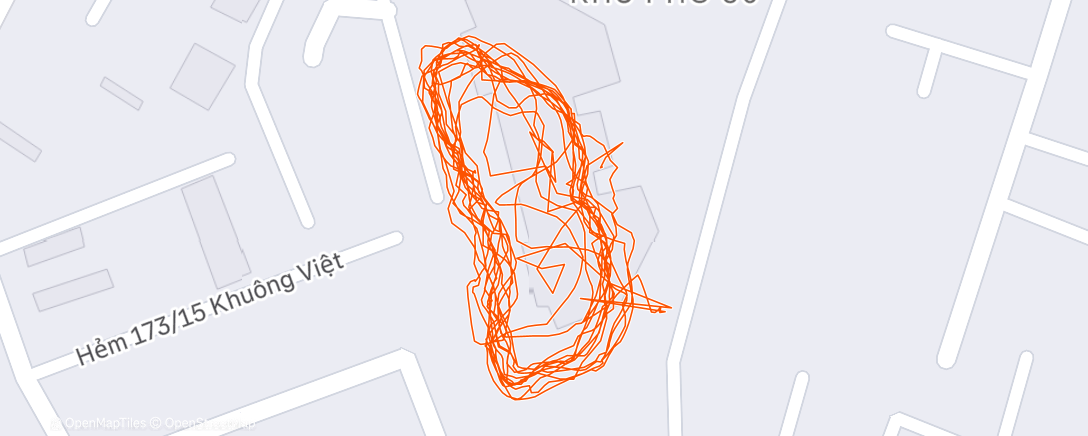 Map of the activity, Night Run