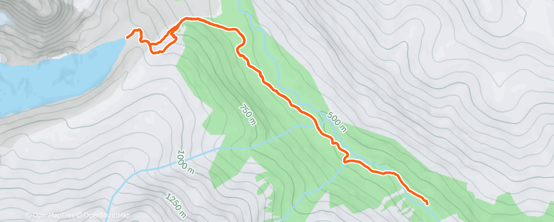 Map of the activity, Night Hike