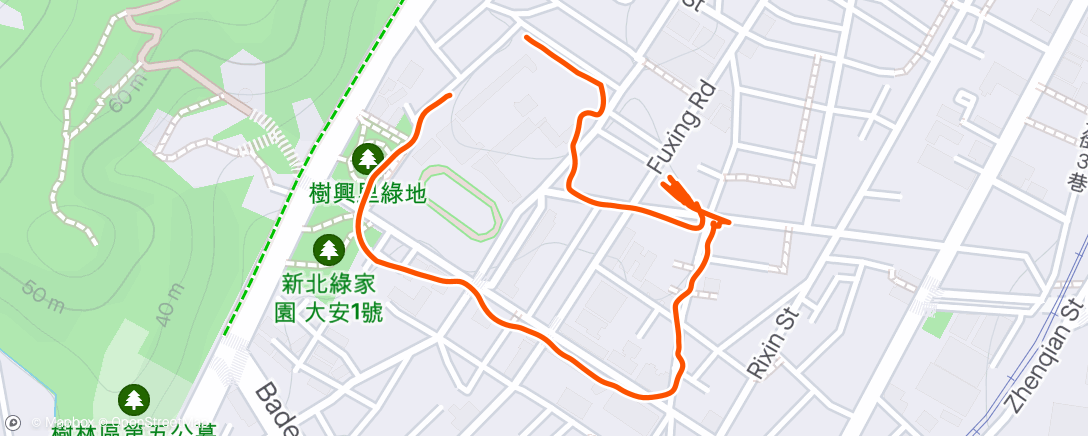 Mapa da atividade, 晨間跑步