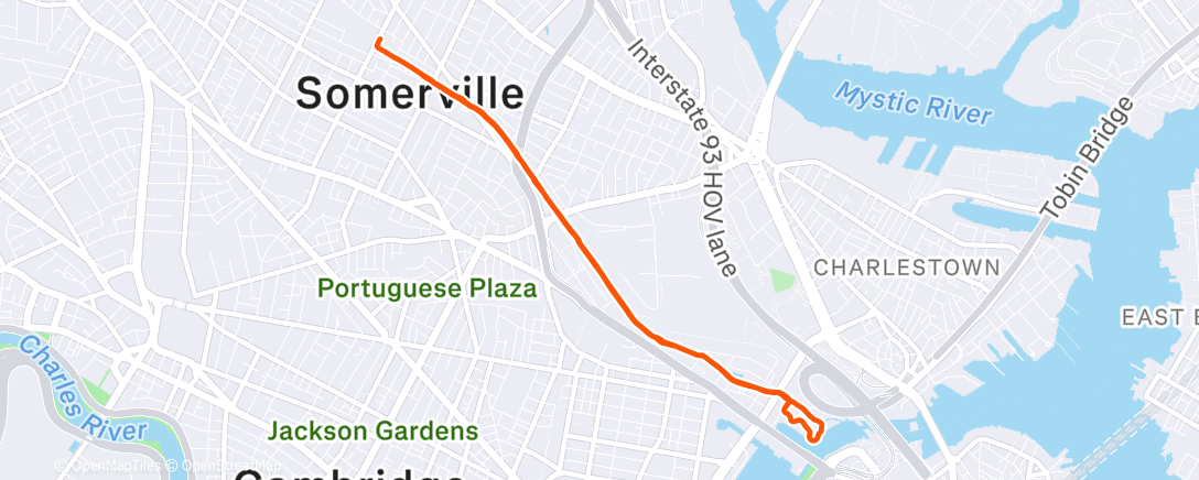 Map of the activity, Morning Run