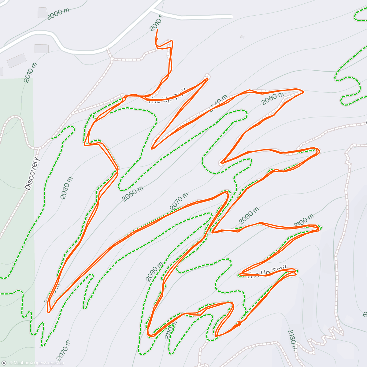 Map of the activity, Post LR MTB in PC