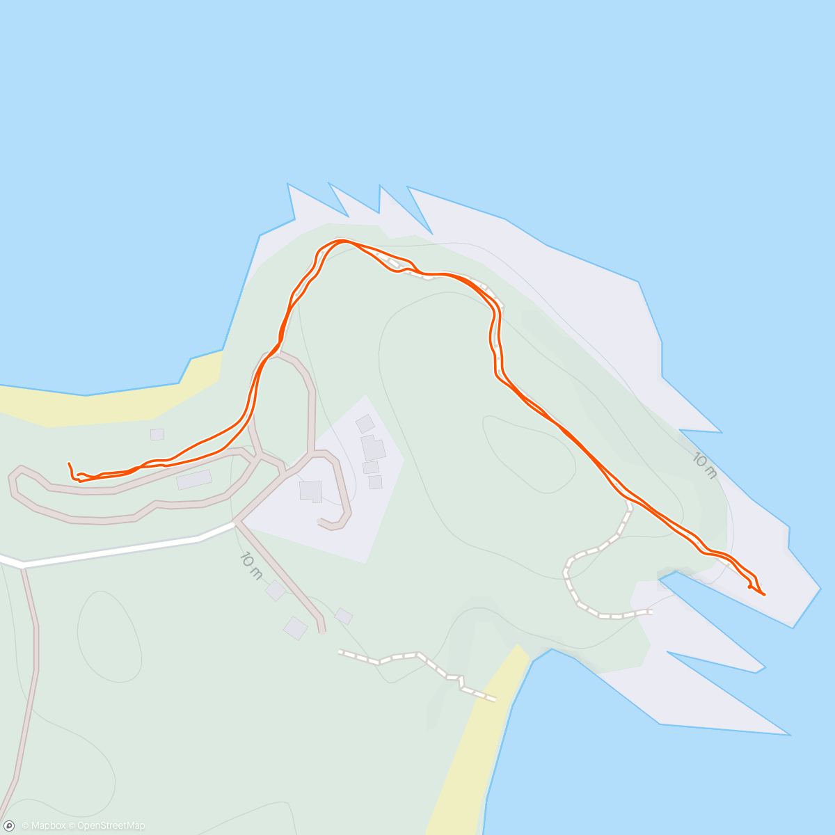 Map of the activity, Morning walk to the lookout. Same day more rain!