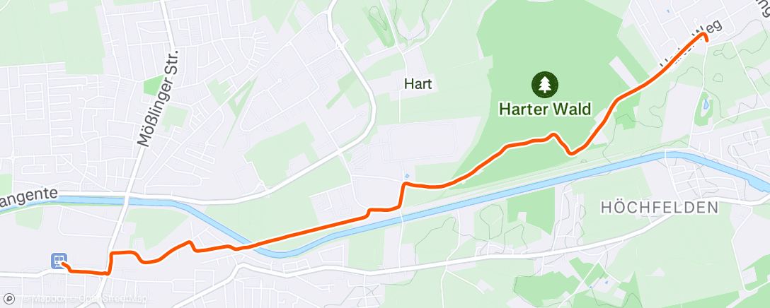 Map of the activity, Weihnachten zählt jeder KM