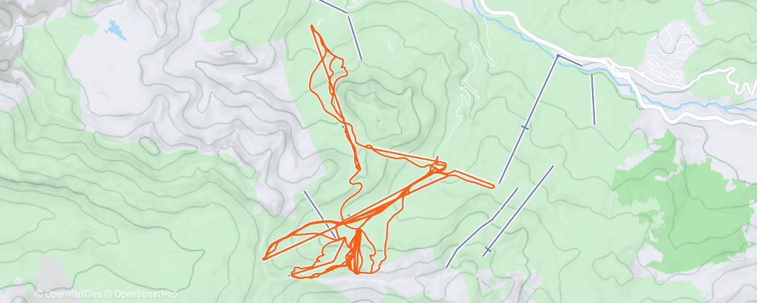 Map of the activity, Esquí alpino por la tarde