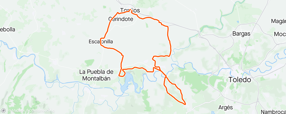 Map of the activity, Guadamur-Los Toros-Barrancas-Escalonilla 😎