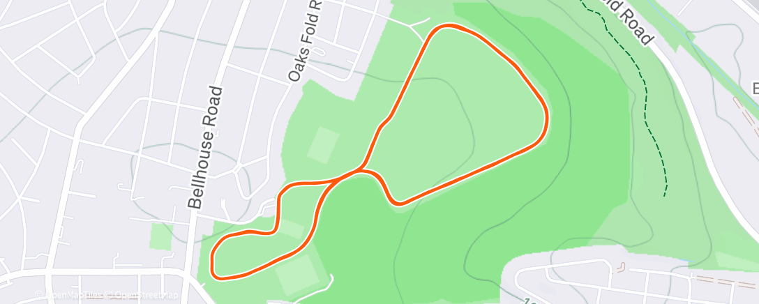 Map of the activity, Concord Parkrun
