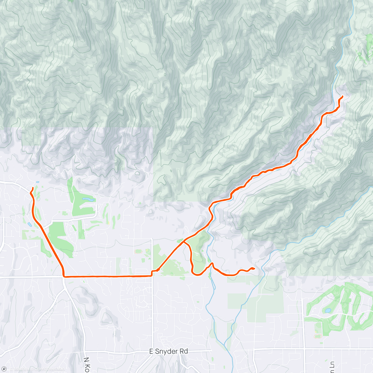 Map of the activity, BLC Sabino Canyon