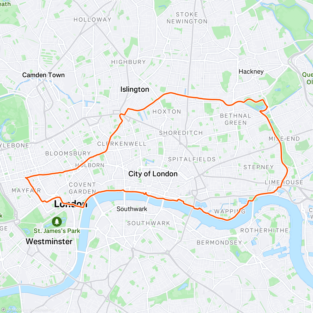 Map of the activity, AR LDN /// Long Run