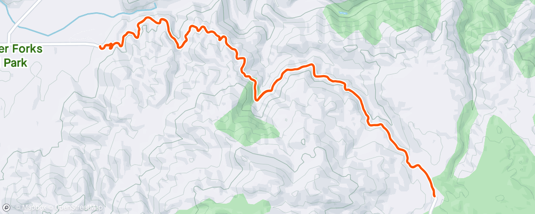 Map of the activity, Lunch Mountain Bike Ride