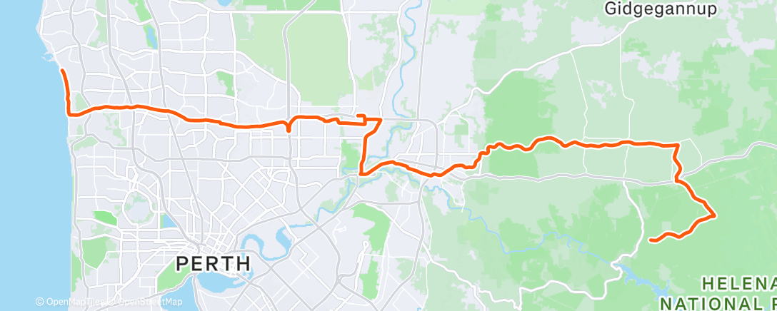Carte de l'activité Hills to coast