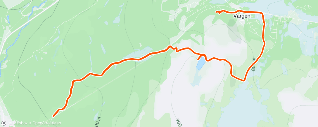 Map of the activity, Lunch Run