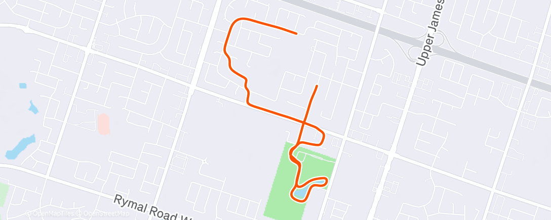 Map of the activity, Afternoon Run