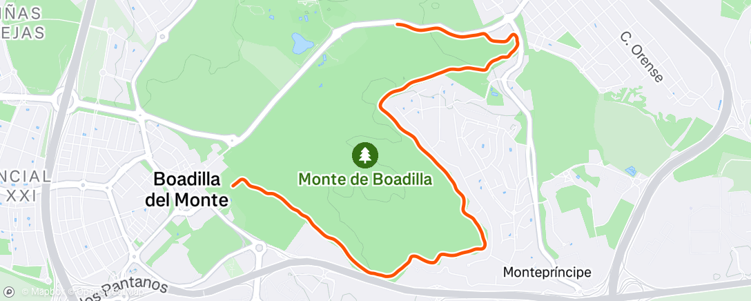 Map of the activity, Carrera de mañana