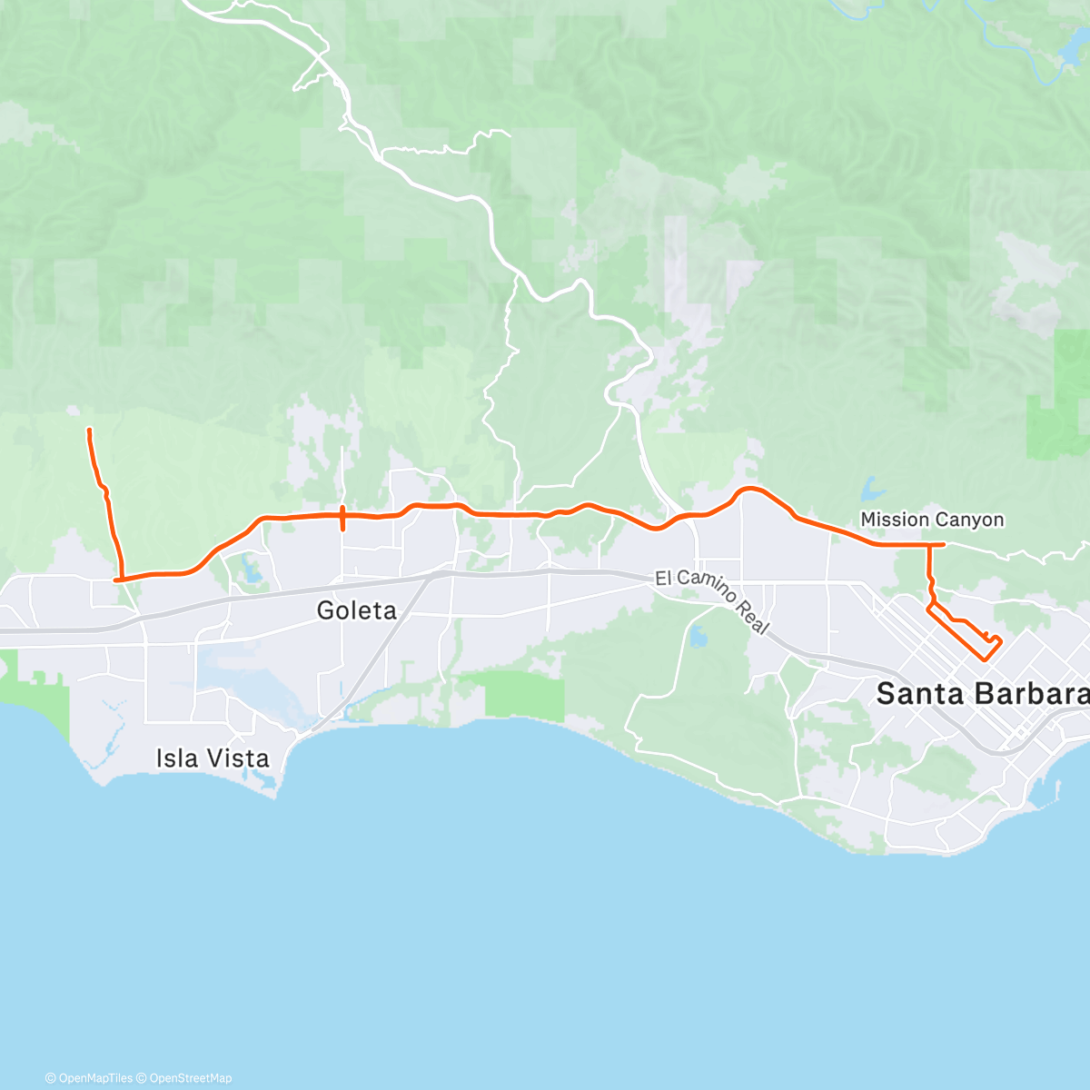 Map of the activity, Morning Ride