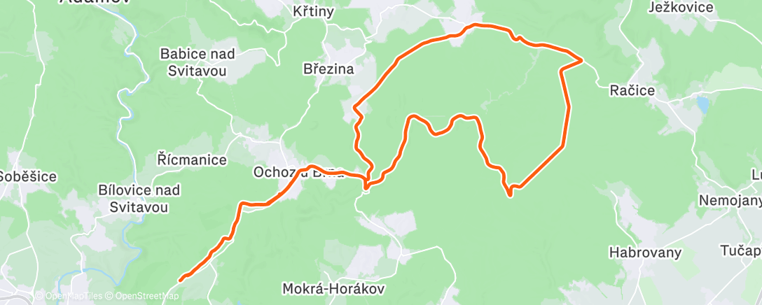 Map of the activity, Morning Ride G