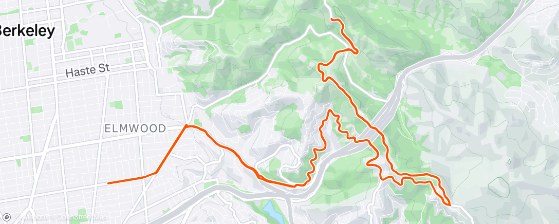 Map of the activity, Evening Ride