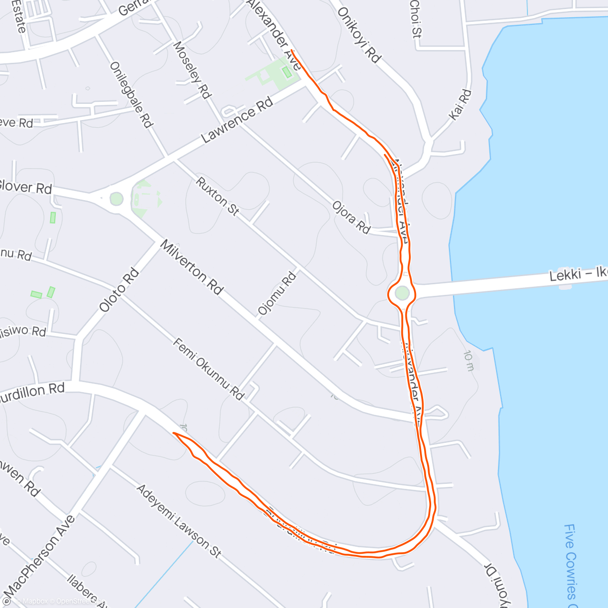 Map of the activity, Morning run before work with the people’s elder