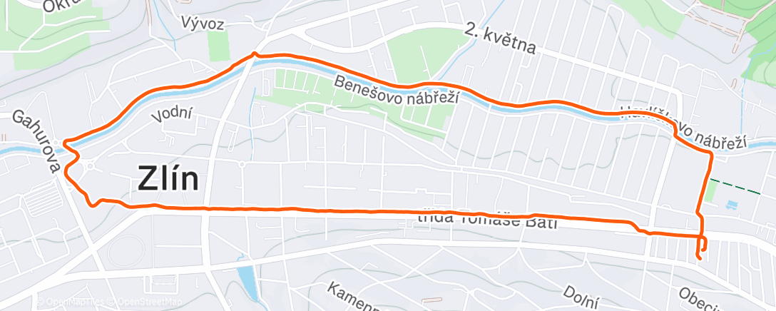 Map of the activity, Morning Run