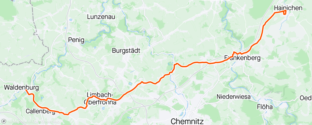 Map of the activity, Rückfahrt