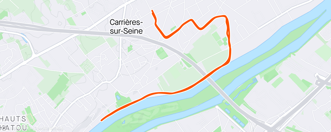 Map of the activity, Enchaînement CAP 8km allure course 🏃😀👌✅