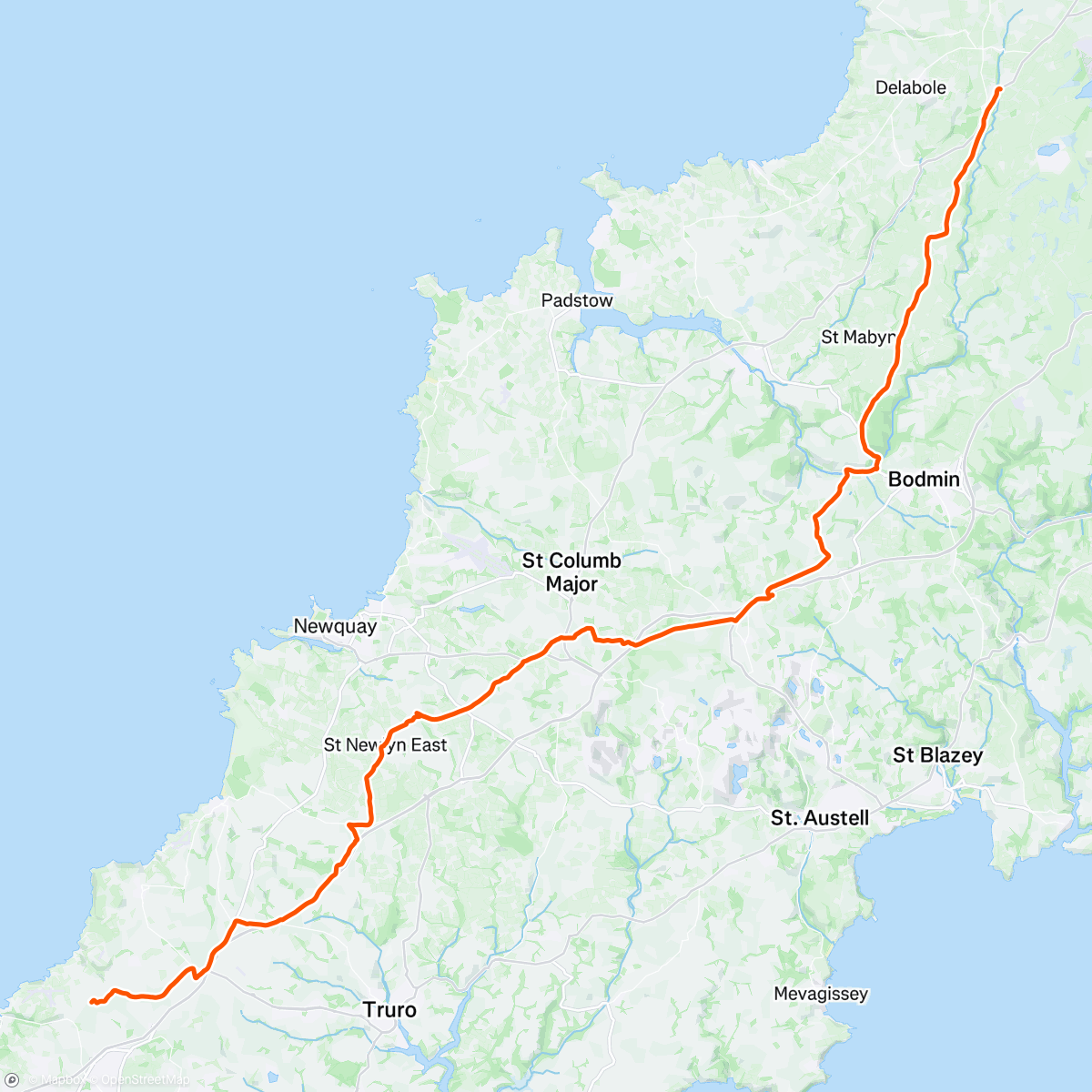 Map of the activity, Tour of Britain | Dag 14