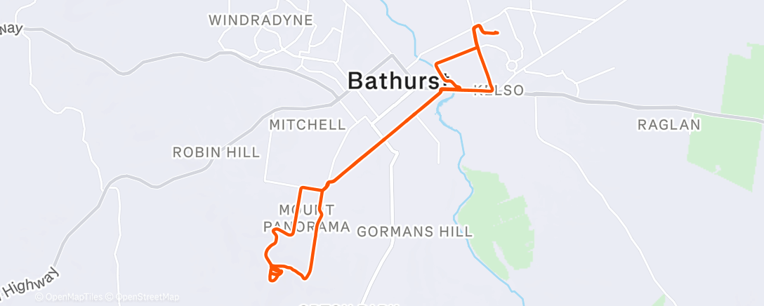 Map of the activity, Afternoon Ride