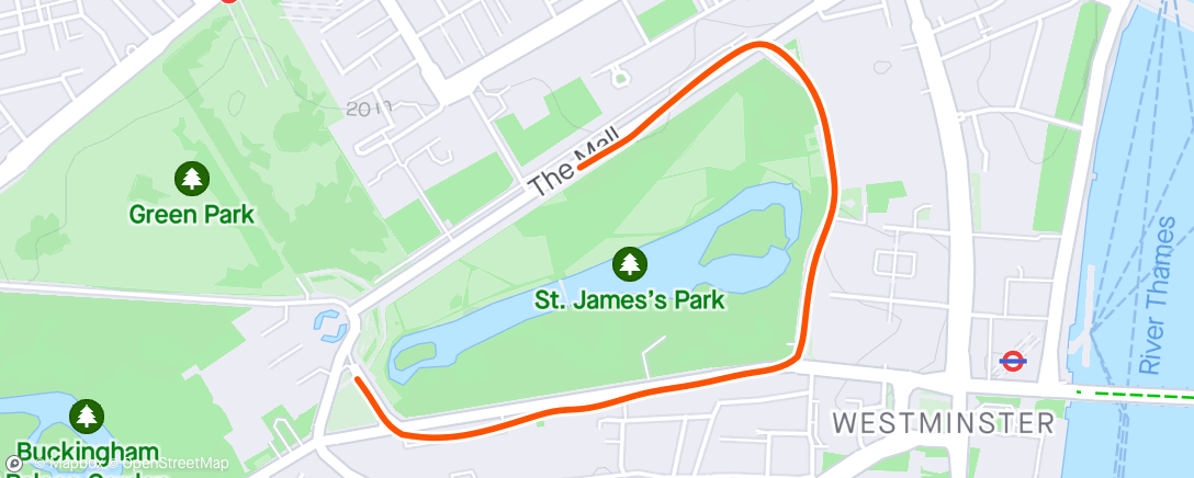 Map of the activity, Westminster Mile
6:46 official time