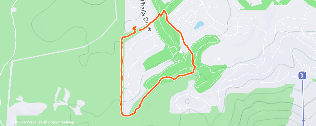 Map of the activity, Lunch Hike