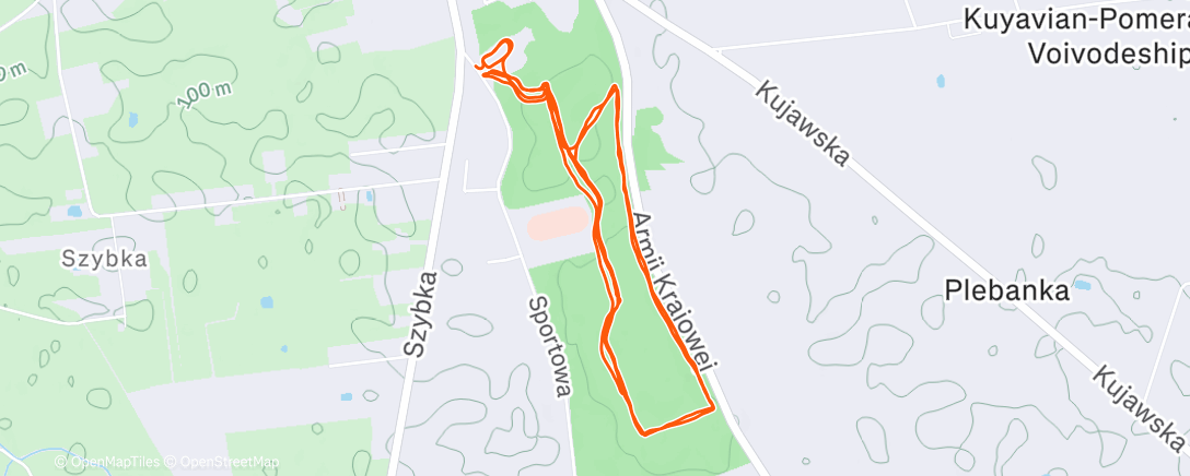 Map of the activity, Morning Run