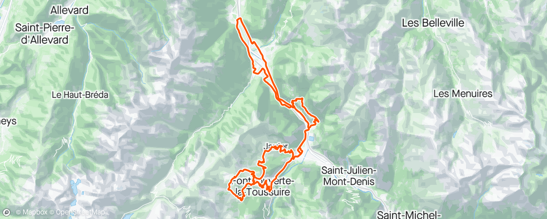 Map of the activity, Stage Toussuire #2