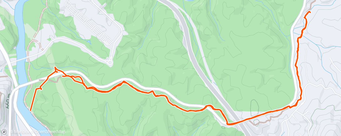 Map of the activity, MSTTrail run